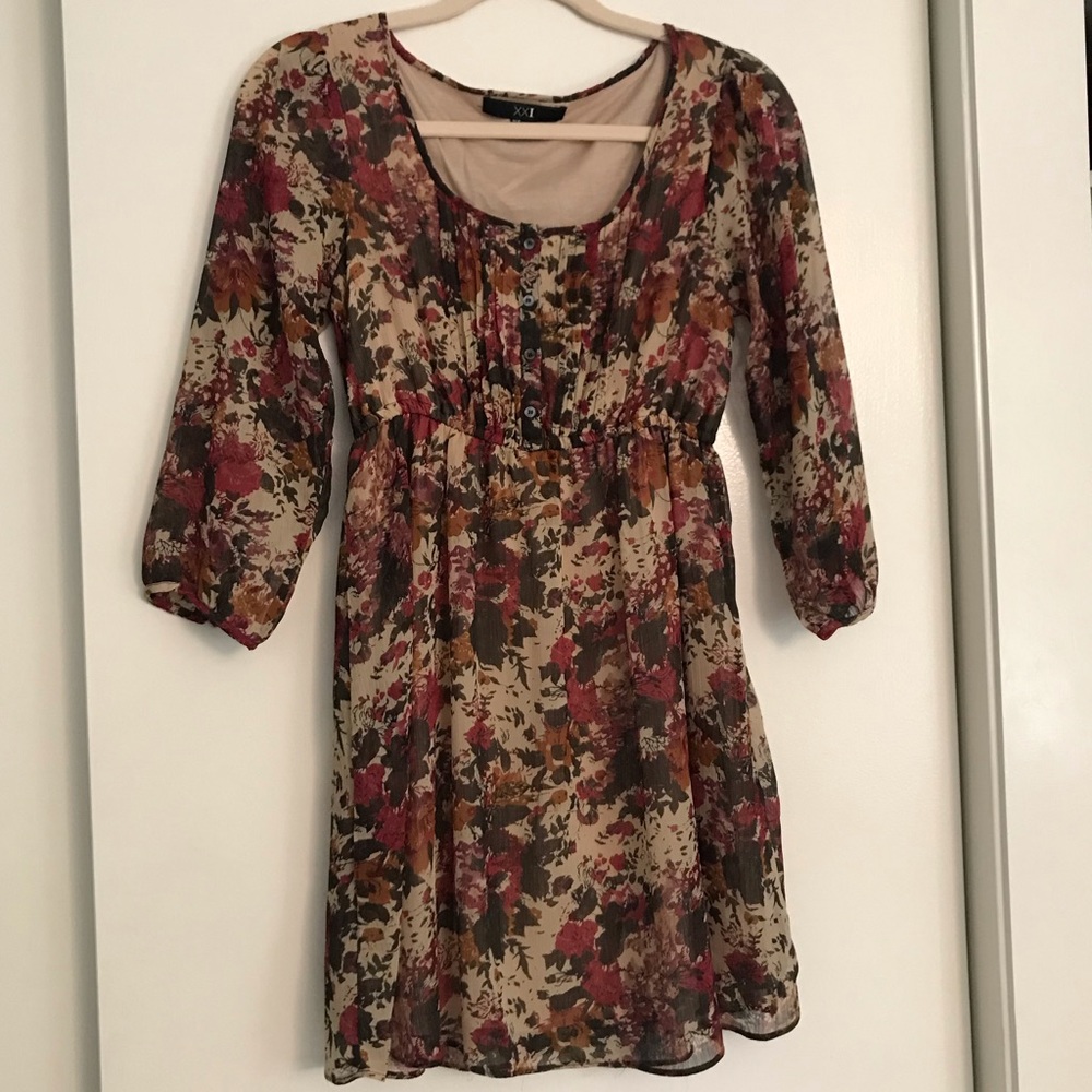 Fall floral dress